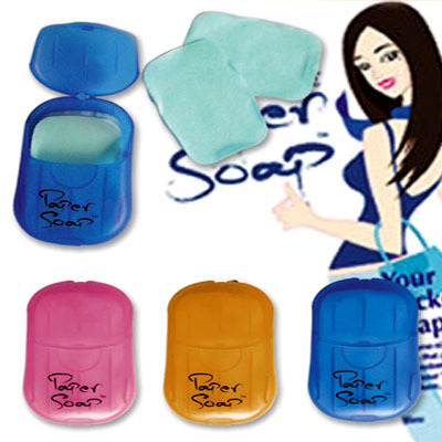 pesonal care dissolving pocket paper soap bath 20 sheets for camping laundry soap sheets