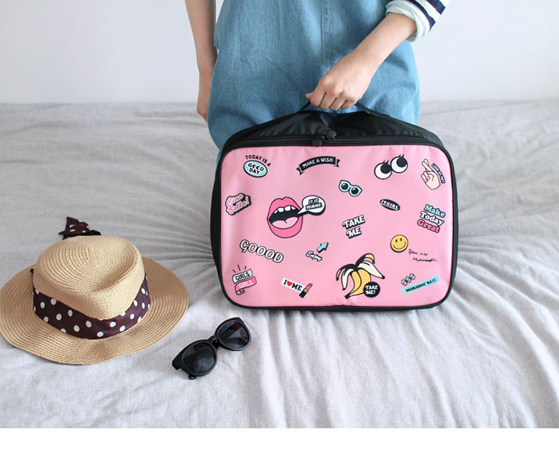法蒂希marianne kate 韩国可爱卡通手提旅行收纳包 大号行李衣物整理包_紫薇网